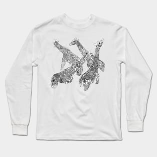 Giraffe Zentangles Long Sleeve T-Shirt